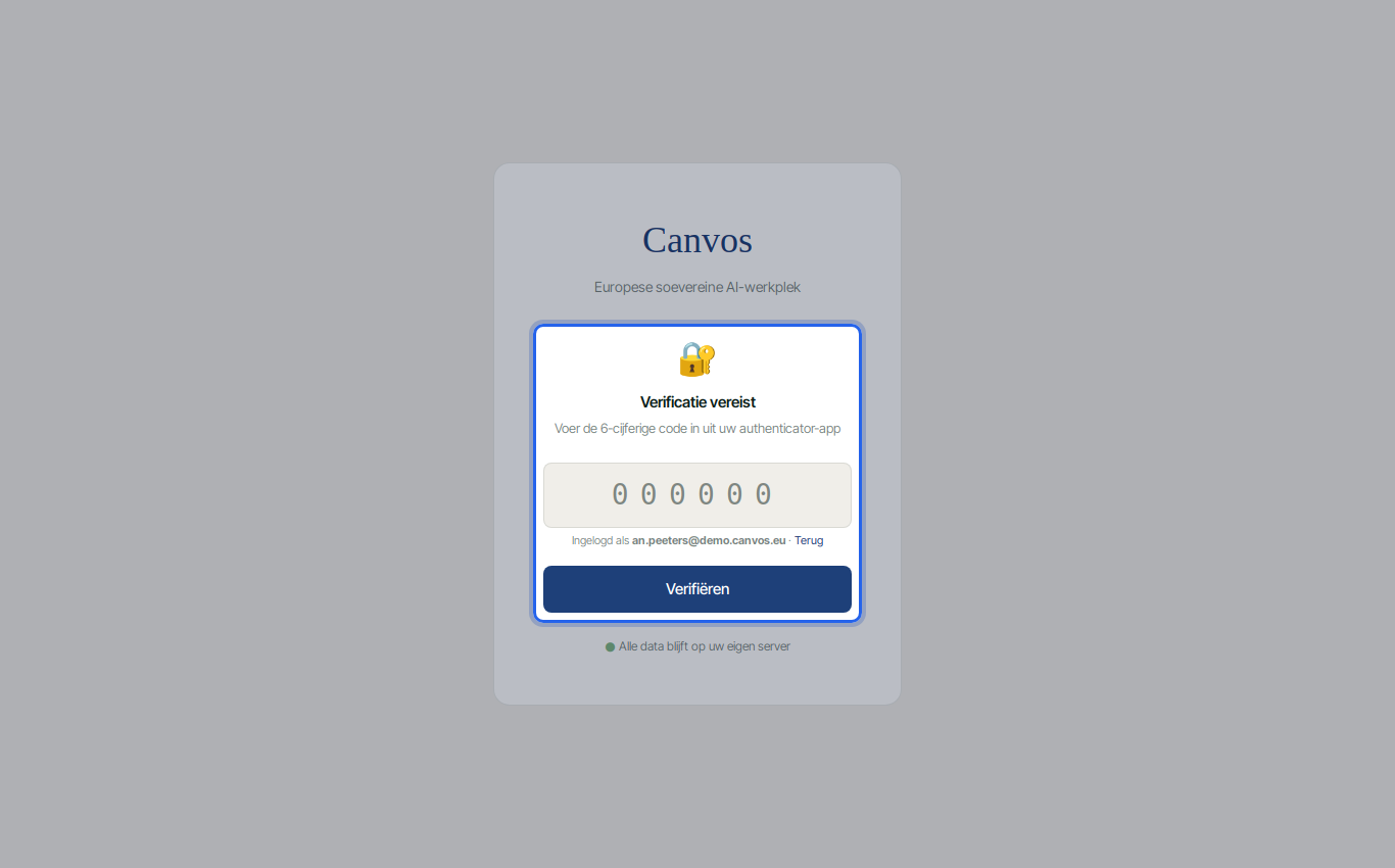 The login screen asks for the verification code